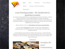 Tablet Screenshot of lomi-frischeparadies.net